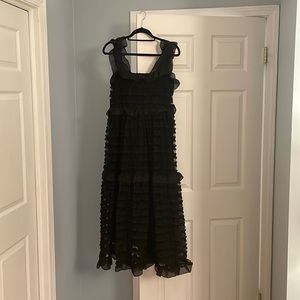 Sister Jane black ruffle full length dress